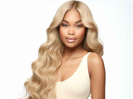 Full Parting 13x4 Transparent Lace Frontal Wigs Blonde 613