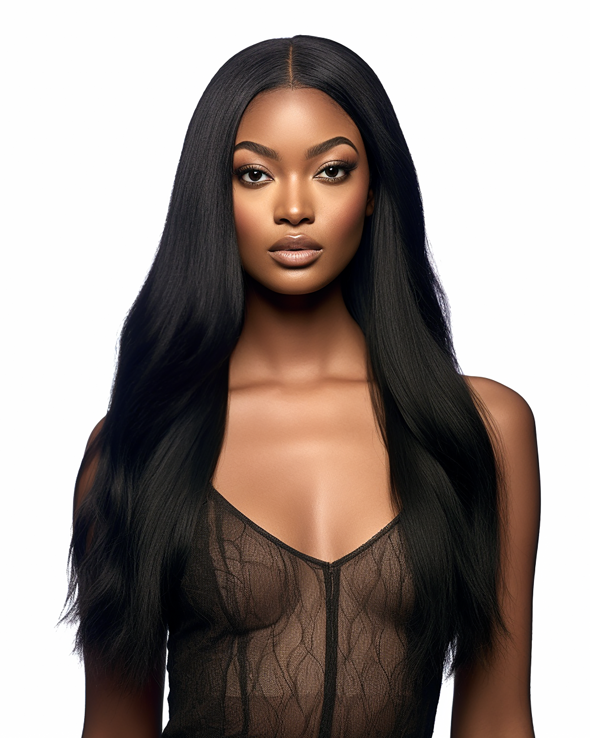 4x4 Transparent Closure Wigs Body Wave Natural Black 1b 