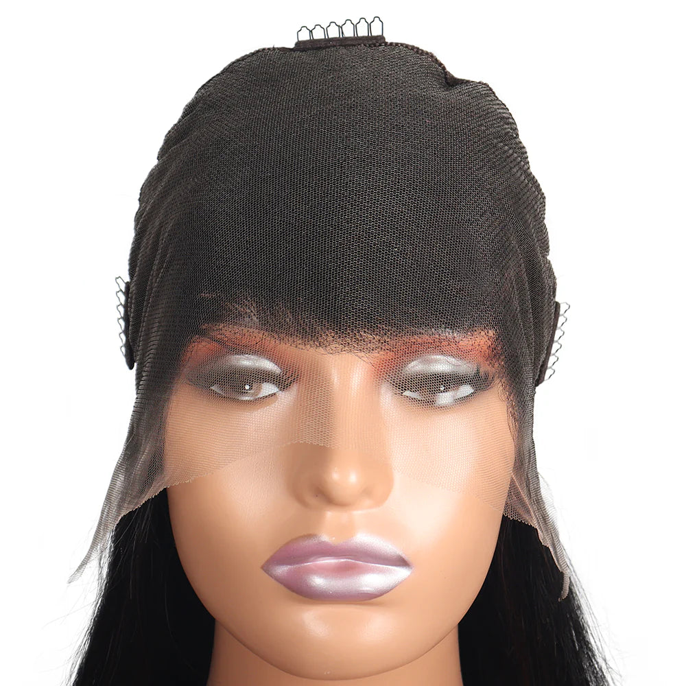 Full Parting Deep Side Part 13x4 Transparent Lace Frontal Wigs Inside of Wig Construction Good Lace Space For Styling